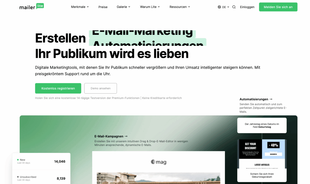 MailerLite Deutsch